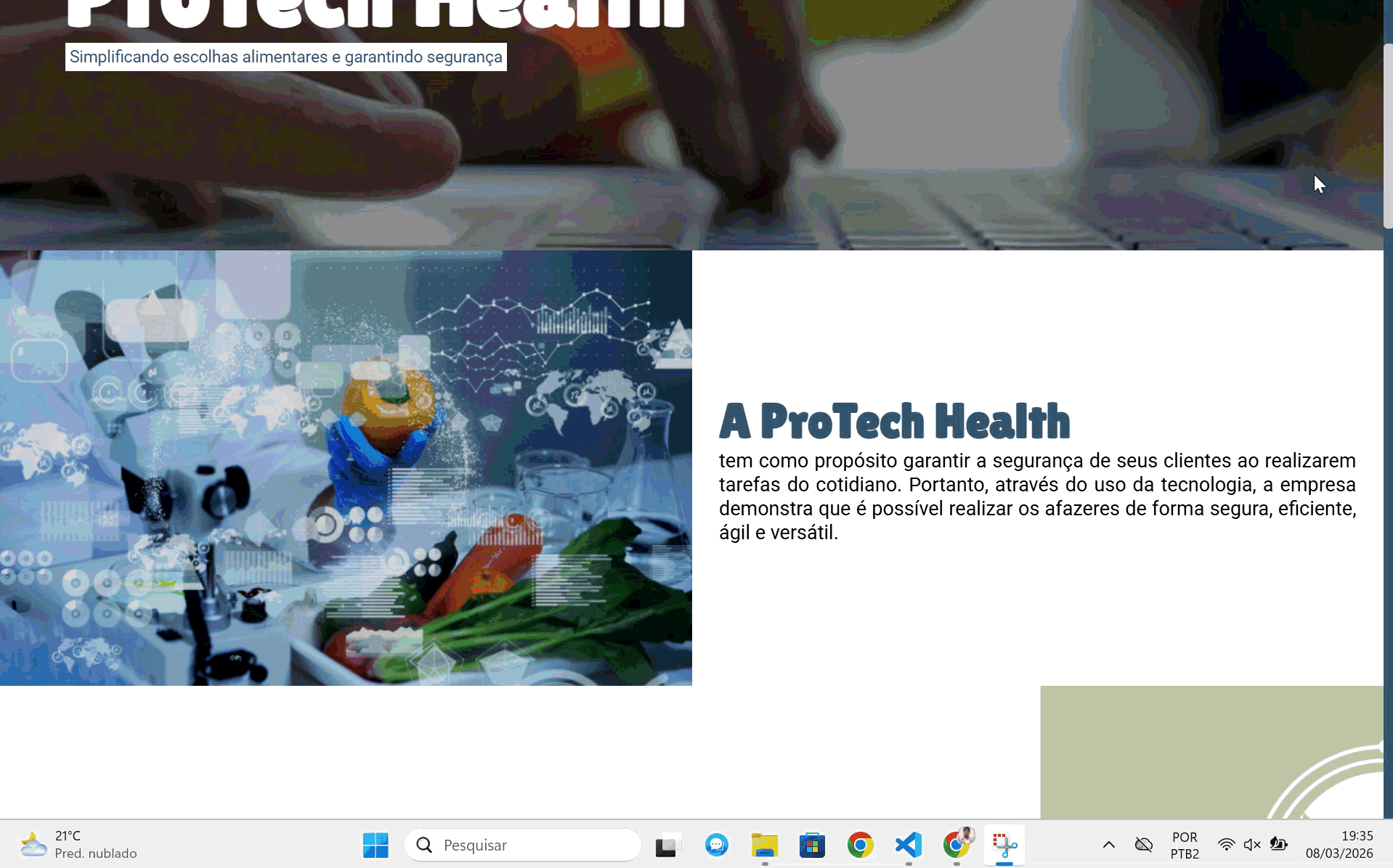 Capa do Projeto Protech Health